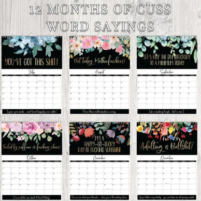 Cuss Words Wall Calendar 2025